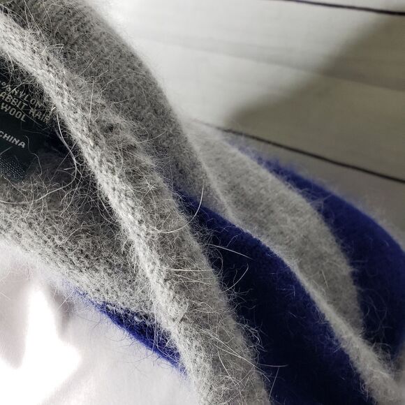 Moda International rabbit hair wool stripe Sweater - Picture 4 of 8